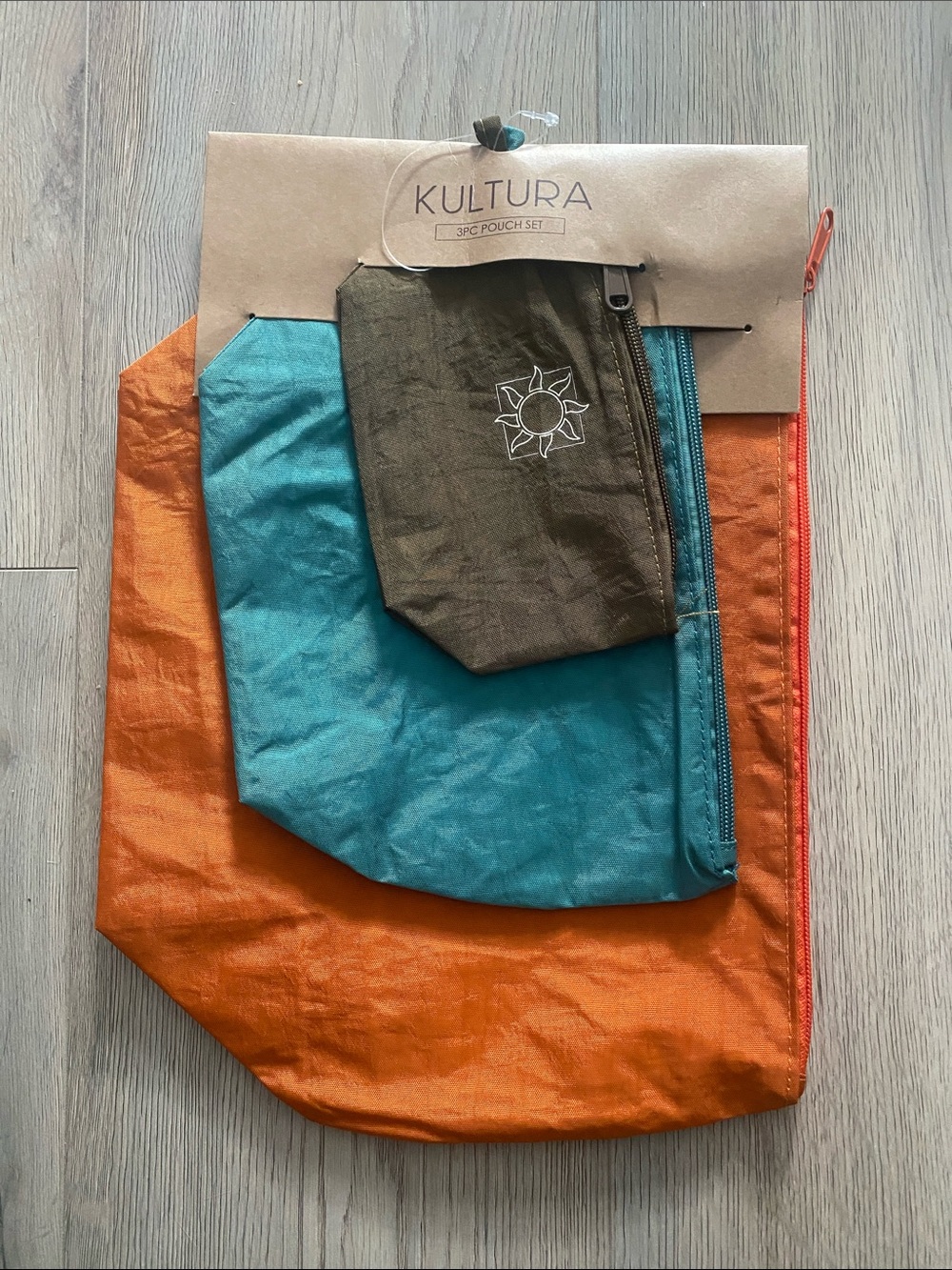 Multi-Color 3pc Travel Pouch Set NEW